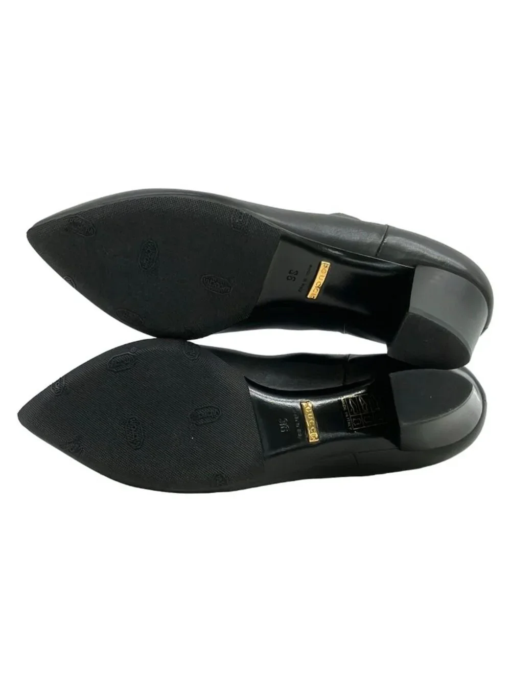 Gucci Short Boots 36 Black Side Gore Leather